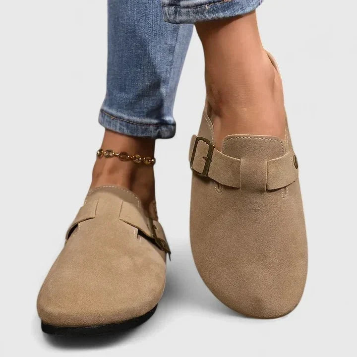 Marjolein | Beige comfortloafer met bandje