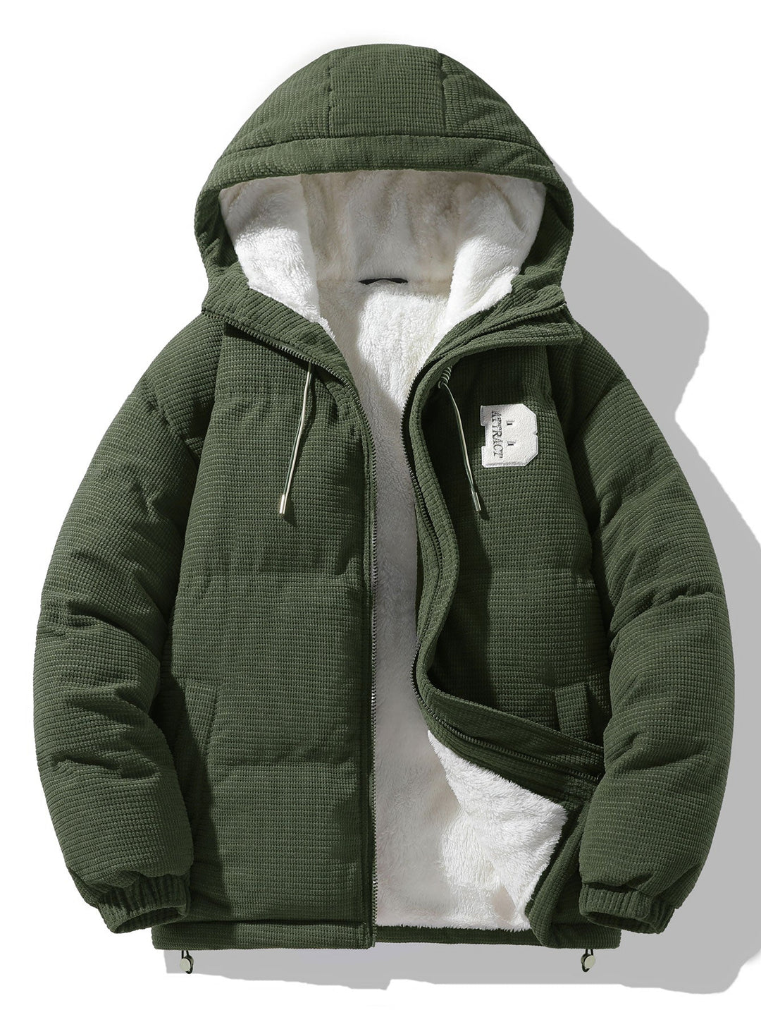 Michael | Corduroy puffer jas met capuchon