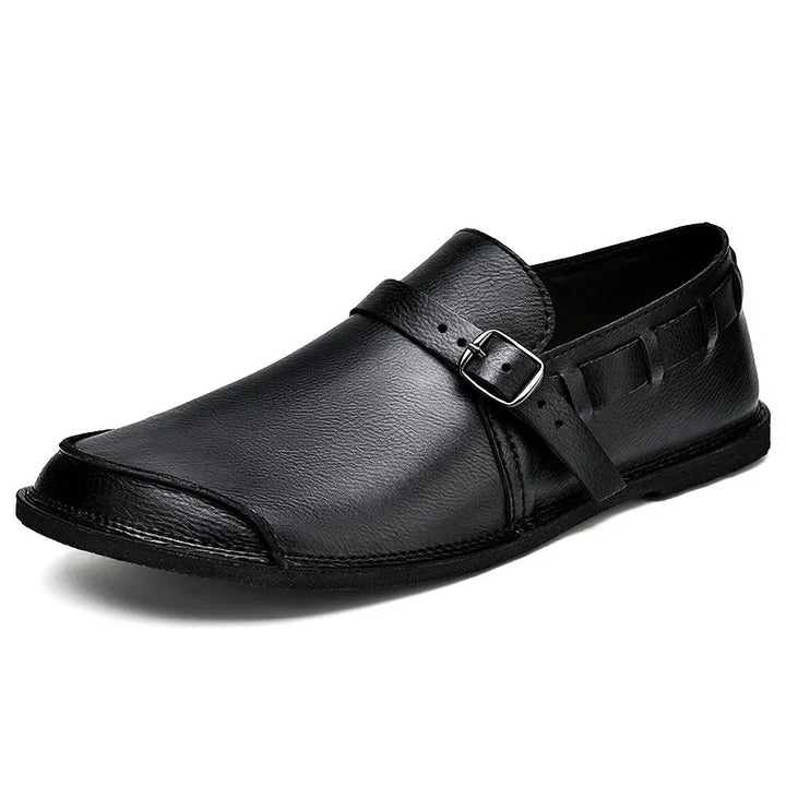 Minne | Leren loafers met gesp