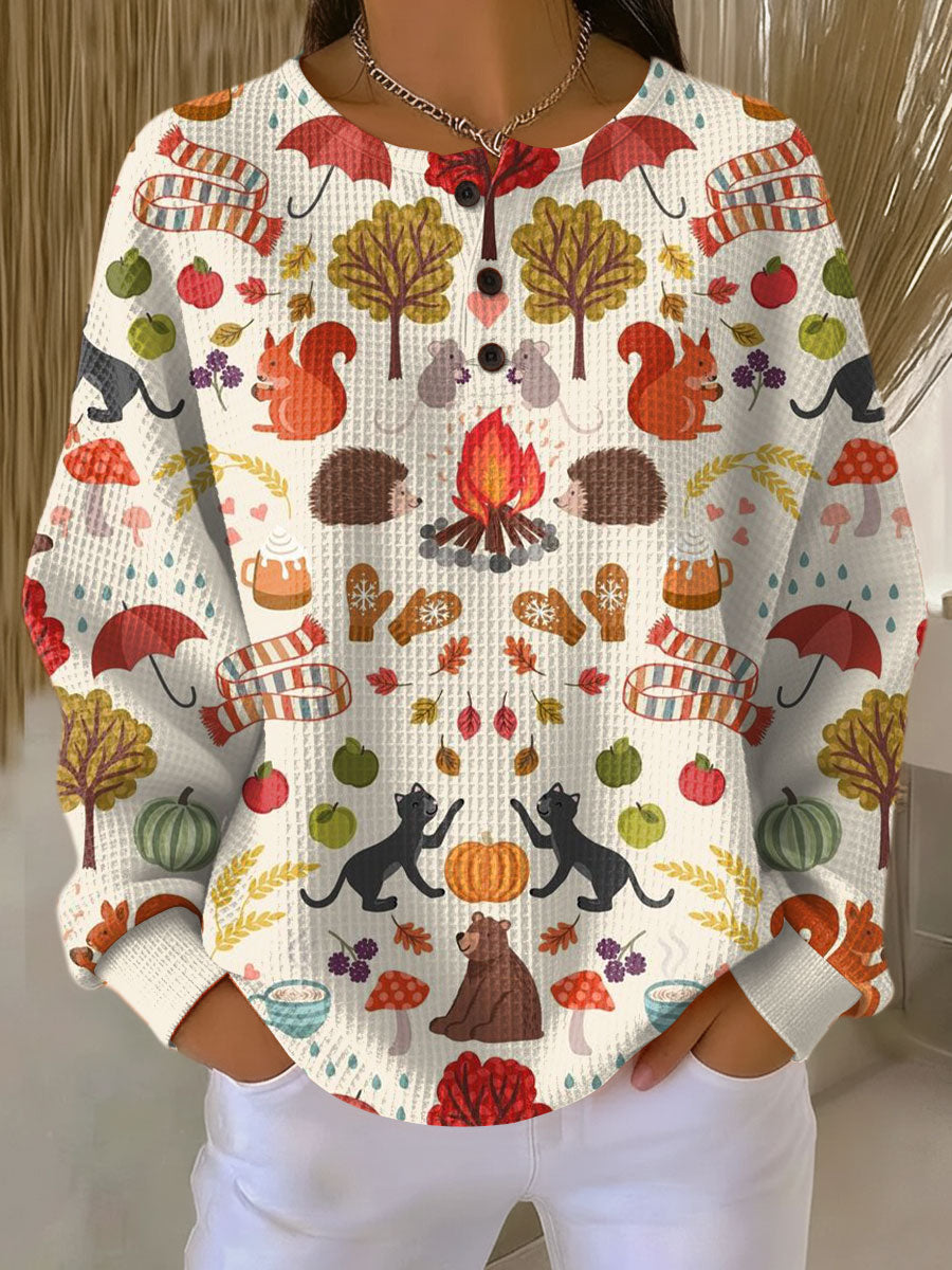 Mirjam | Trui met herfstbosmotief