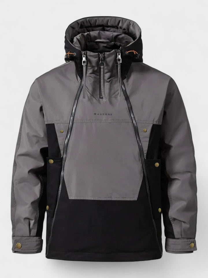 Klaas | Grijze winteranorak met capuchon