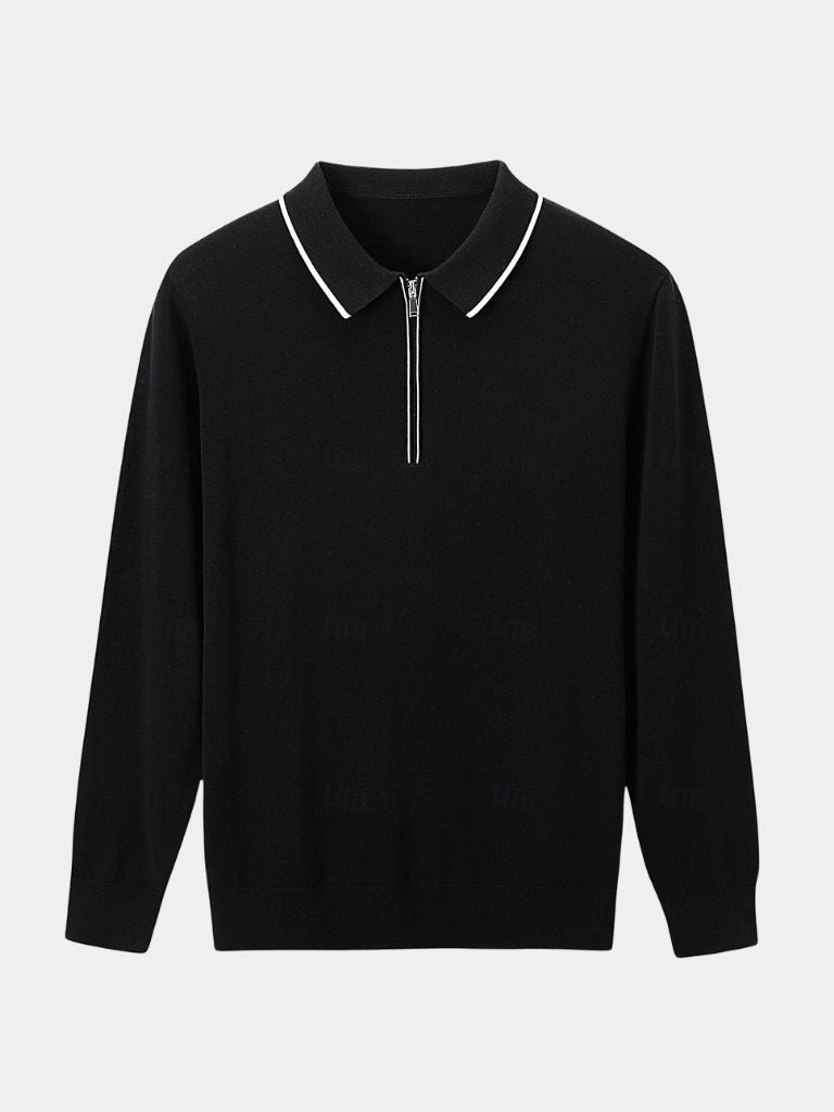 Olaf | Polo met lange mouwen en rits