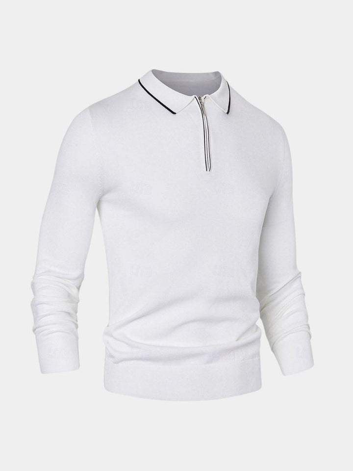 Olaf | Polo met lange mouwen en rits