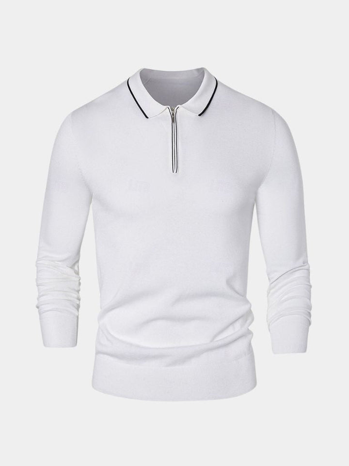 Olaf | Polo met lange mouwen en rits