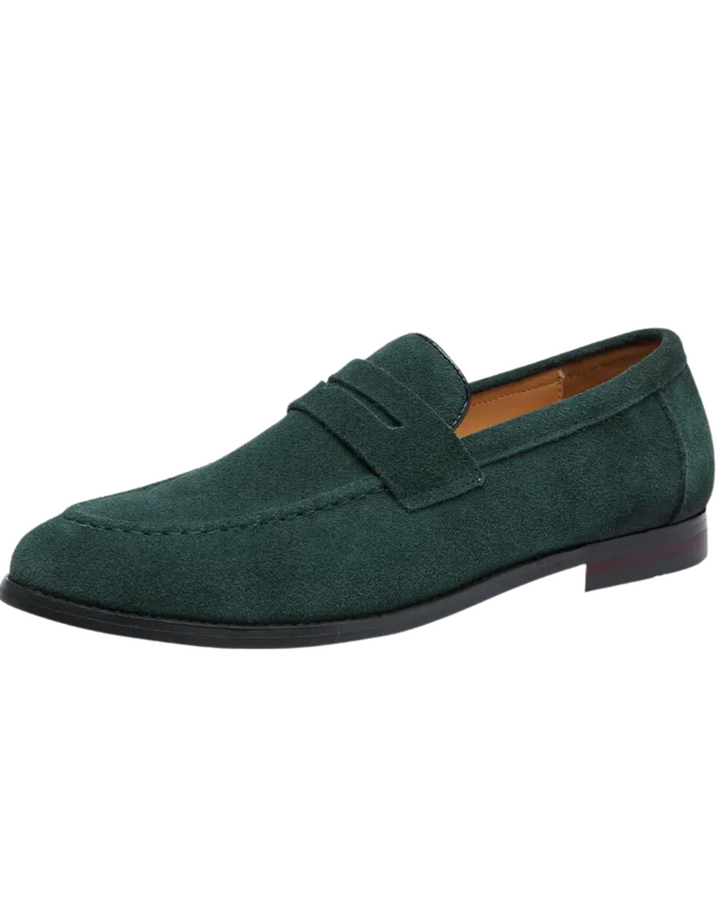 Peer | Groene suède zomerloafers