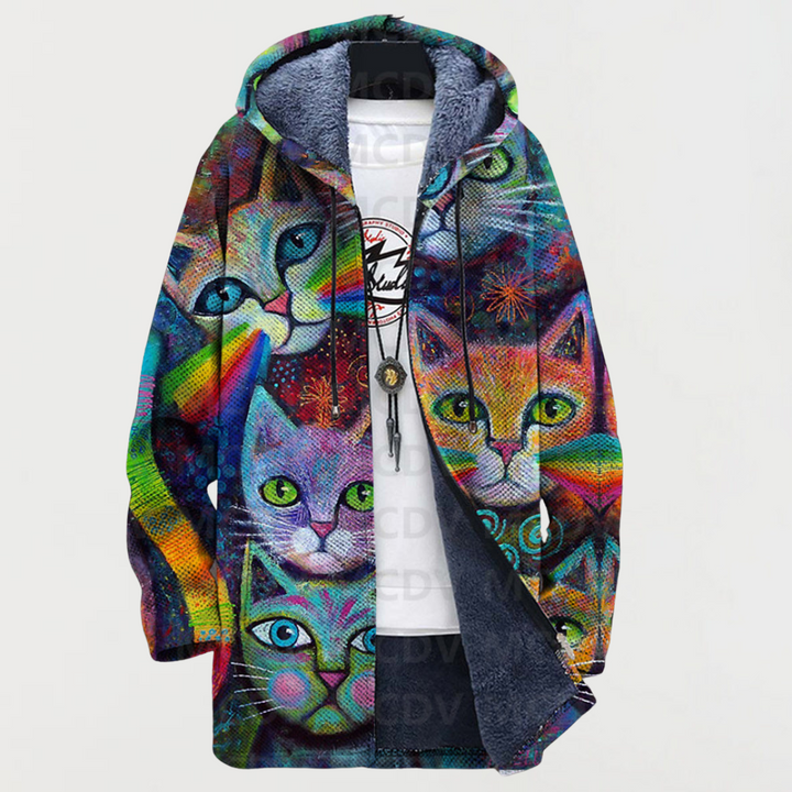Petra | Hoodie met kattenprint