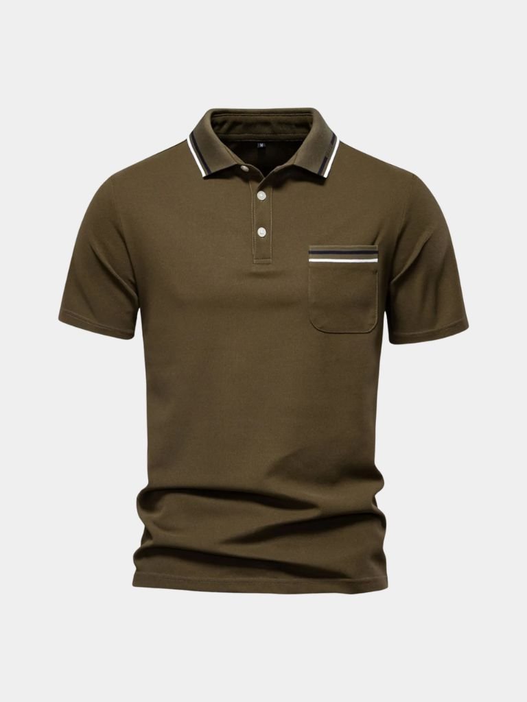Quinten | Witte polo met borstzak