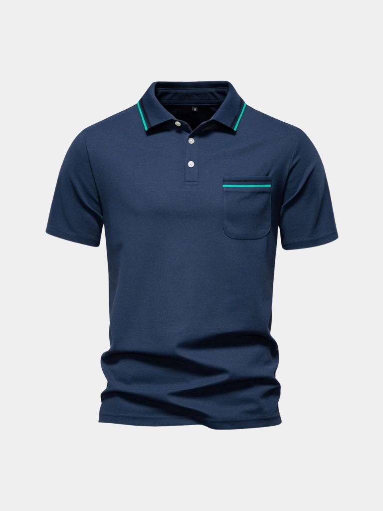 Quinten | Witte polo met borstzak