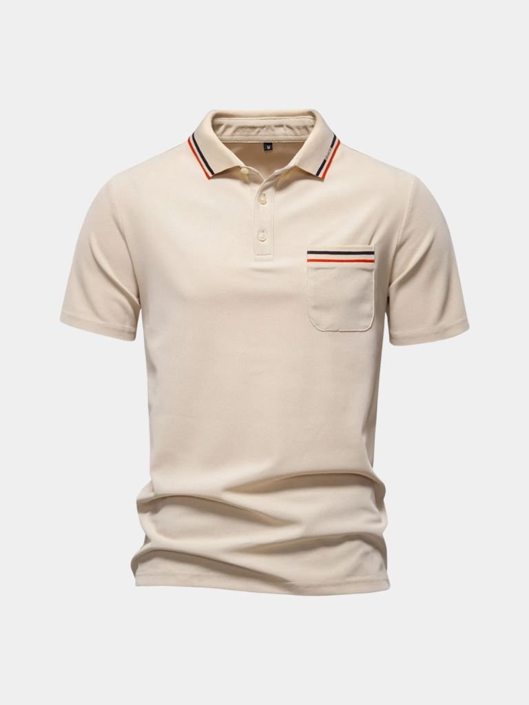 Quinten | Witte polo met borstzak