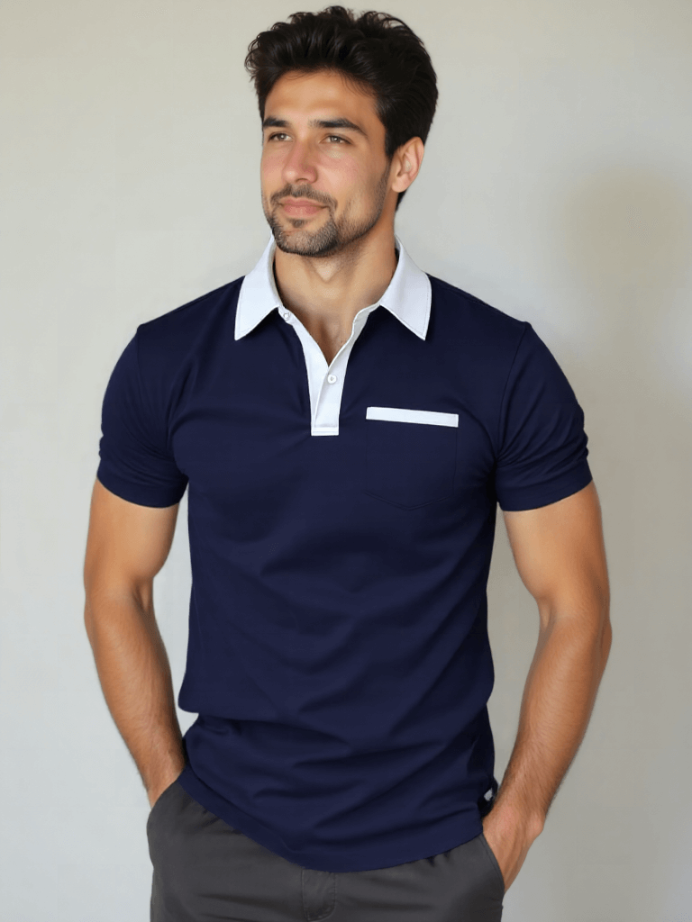 Raoul | Polo met contrastkraag