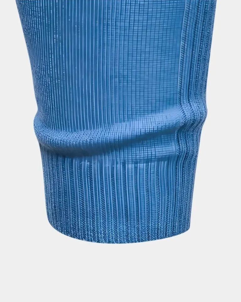 Oebele | Blauwe trui met ronde hals