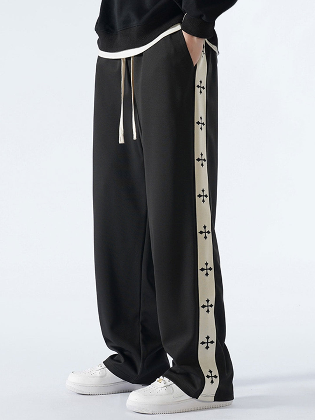 Rens | Pantalon relax fit met zijstreep