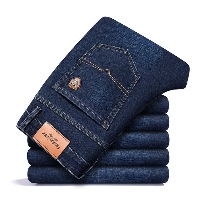 Wim | Klassieke jeans met rechte pijpen en stretch