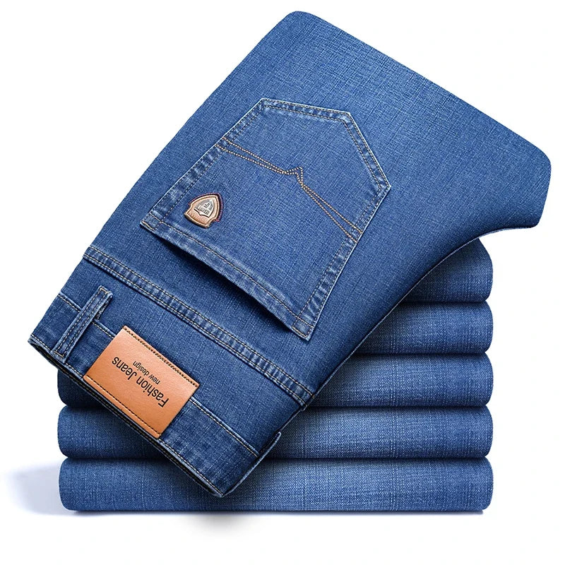 Meindert | Klassieke jeans met rechte pijpen en stretch