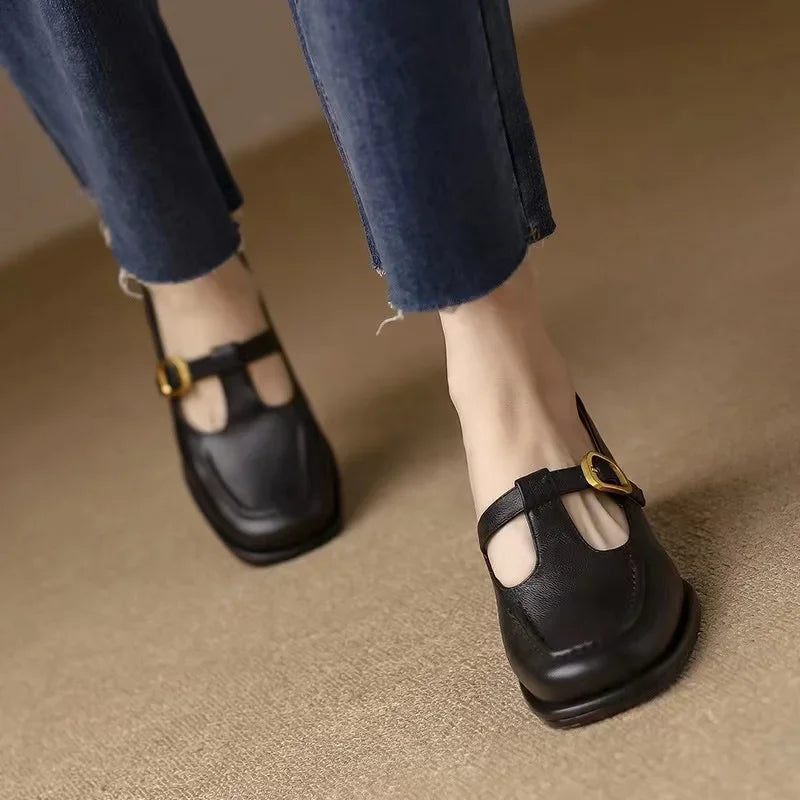 Jasmijn | T-bandschoenen in vintage stijl