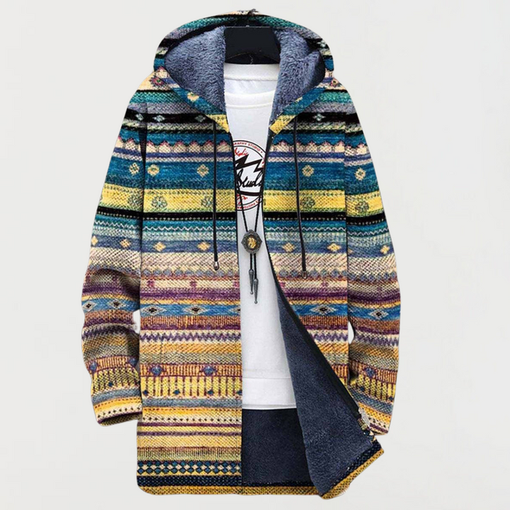 Sanne | Hoodie met etnische strepen
