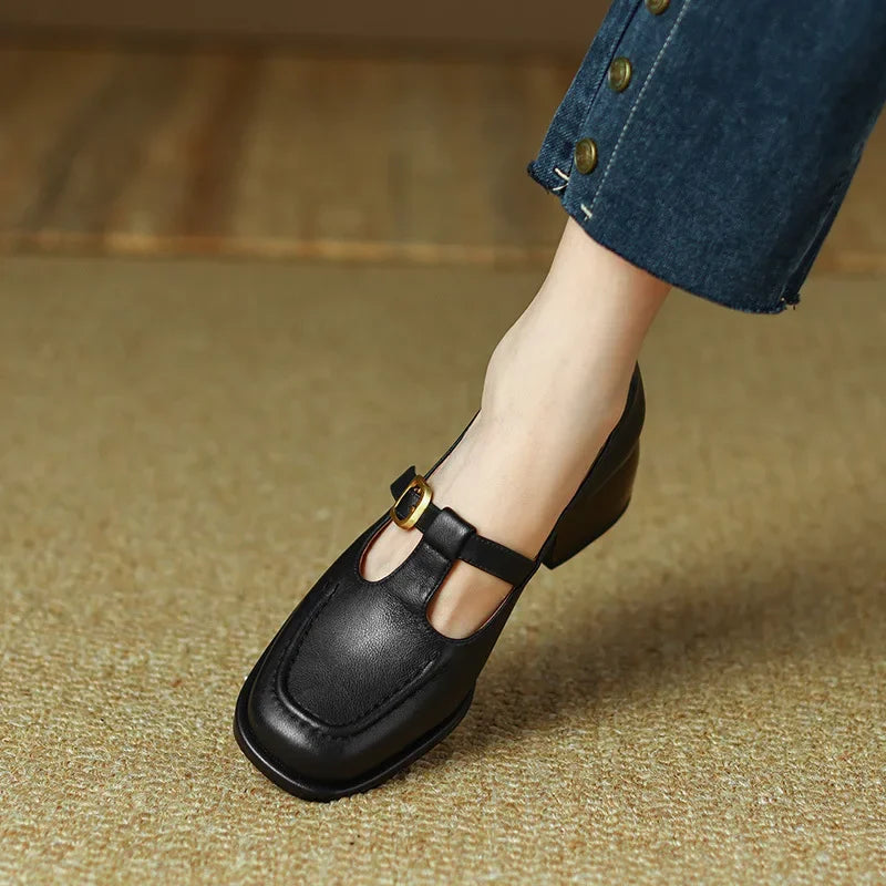 Jasmijn | T-bandschoenen in vintage stijl