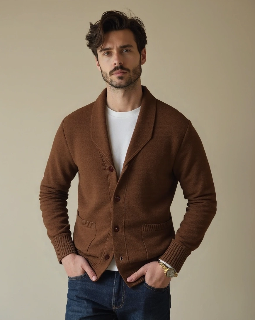 Ferdinand | Bordeauxrood vest met knopen