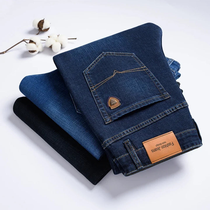 Wim | Klassieke jeans met rechte pijpen en stretch