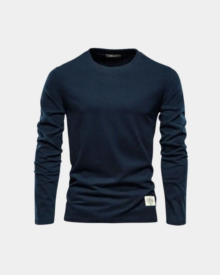 Teake | Marineblauwe trui met ronde hals