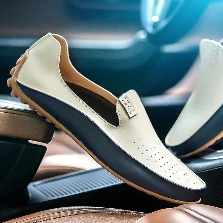 Steef | Tweekleurige driving loafers