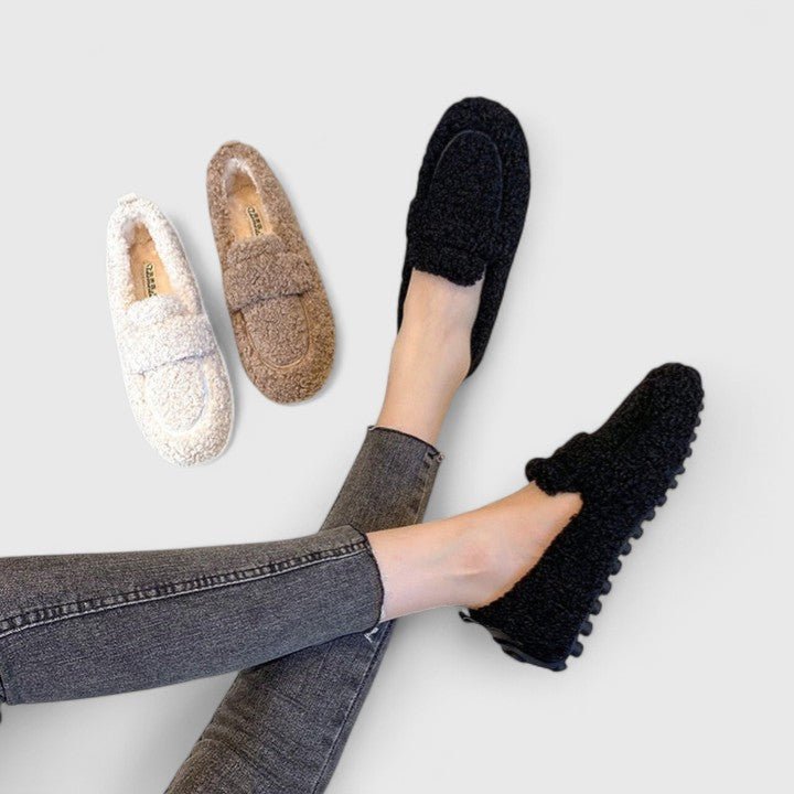 Greet | Zachte bouclé loafer