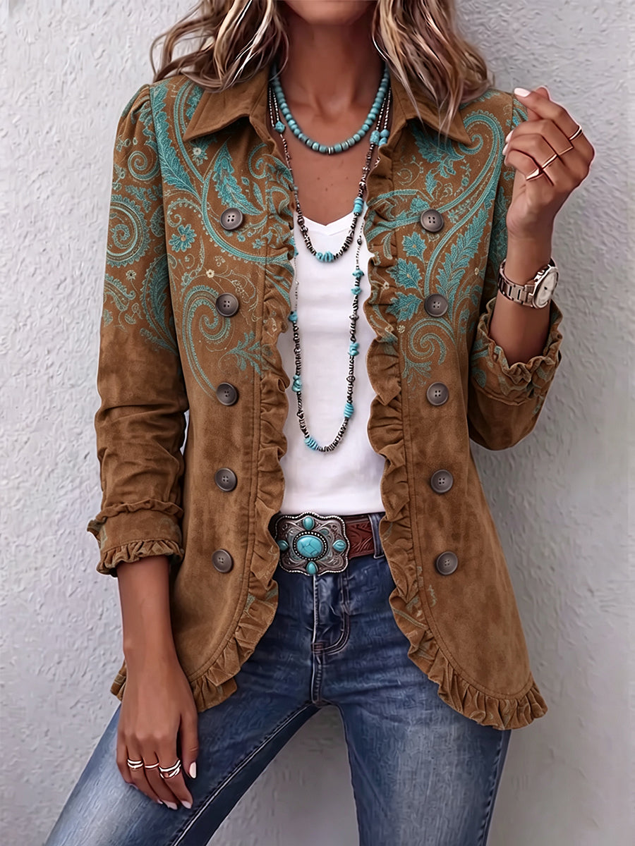 Tessa | Ruchesjasje met paisleyprint