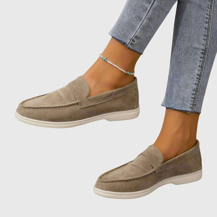 Hendrika | Taupekleurige casual loafer