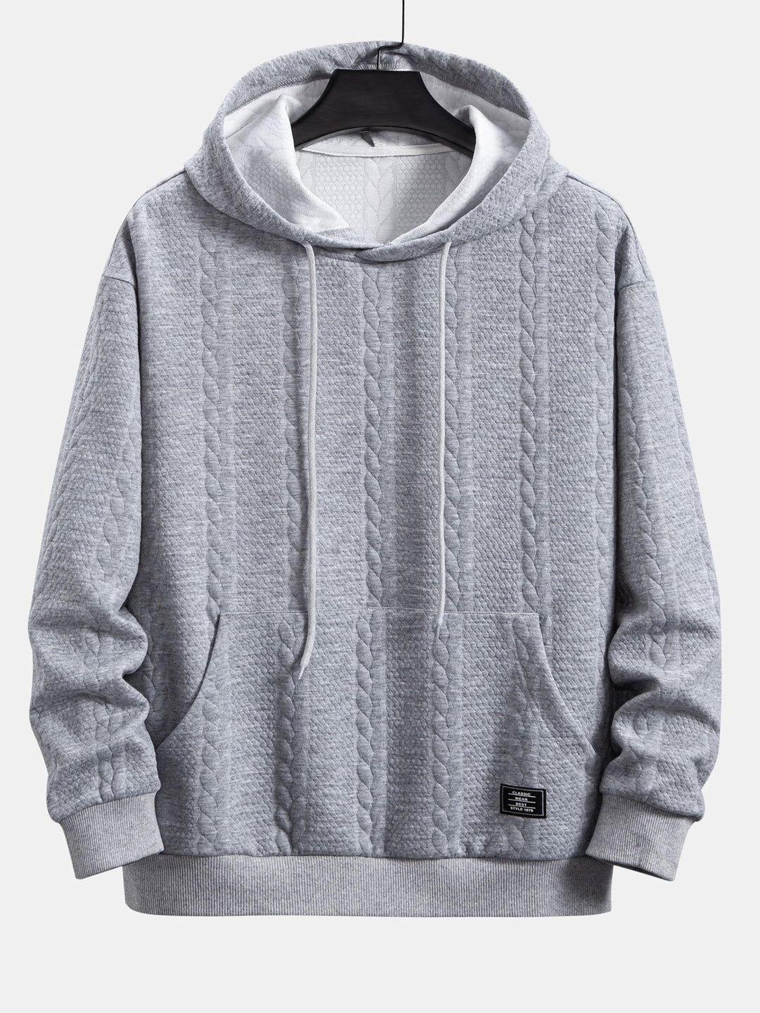 Ties | Hoodie met jacquarddessin, tarwemotief en relaxte pasvorm