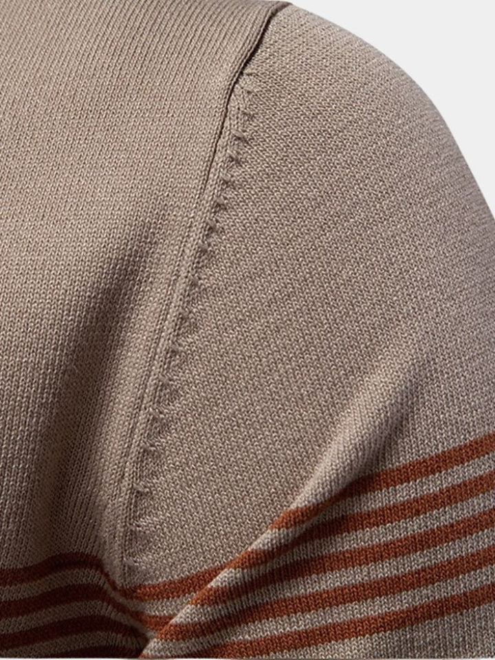 Timon | Witte polo met streepdetail