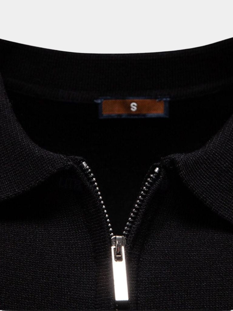 Timon | Witte polo met streepdetail