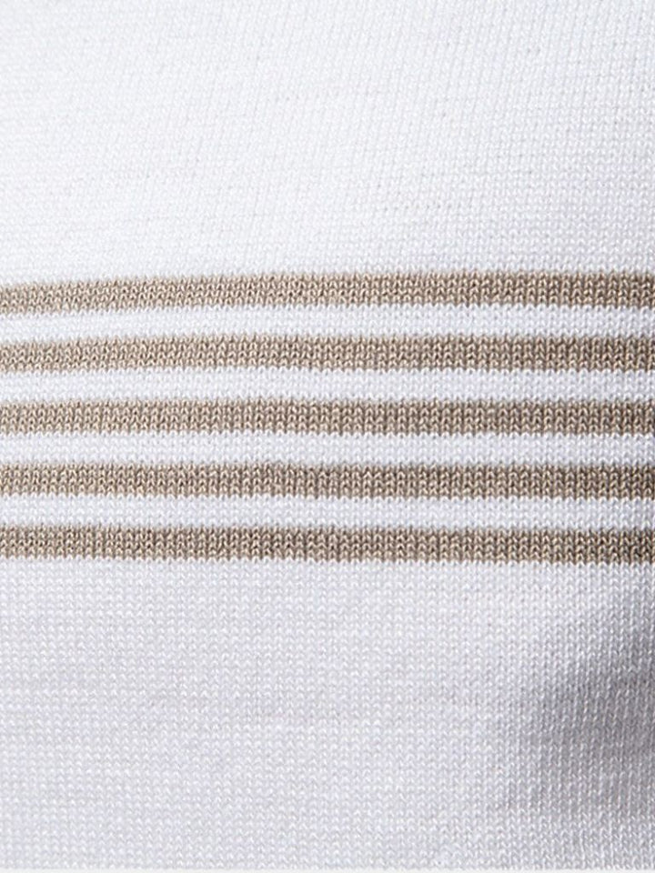 Timon | Witte polo met streepdetail