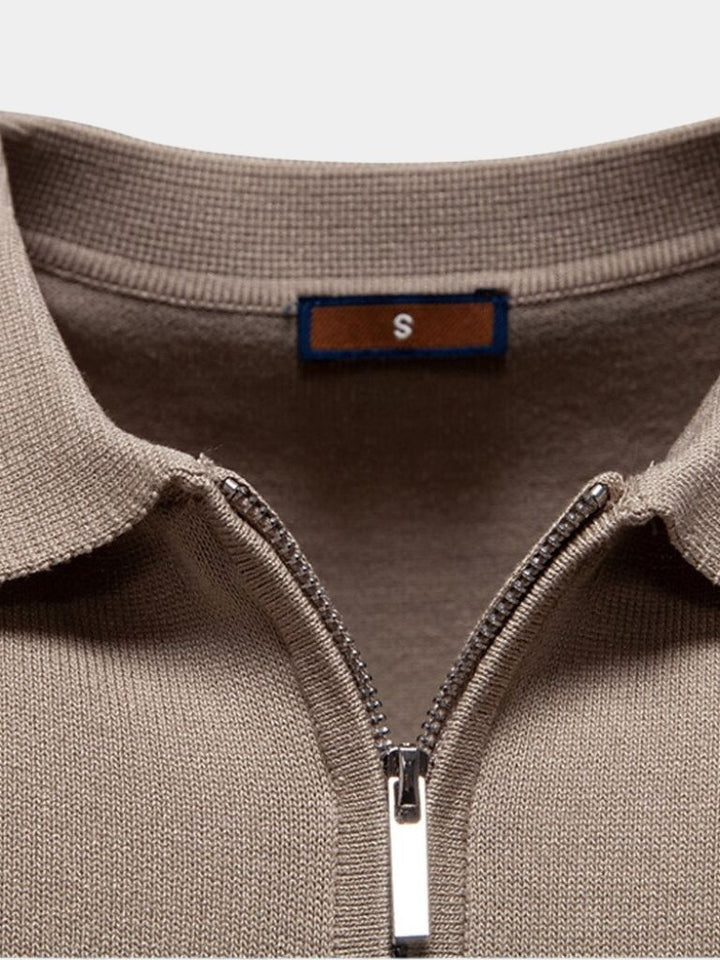 Timon | Witte polo met streepdetail