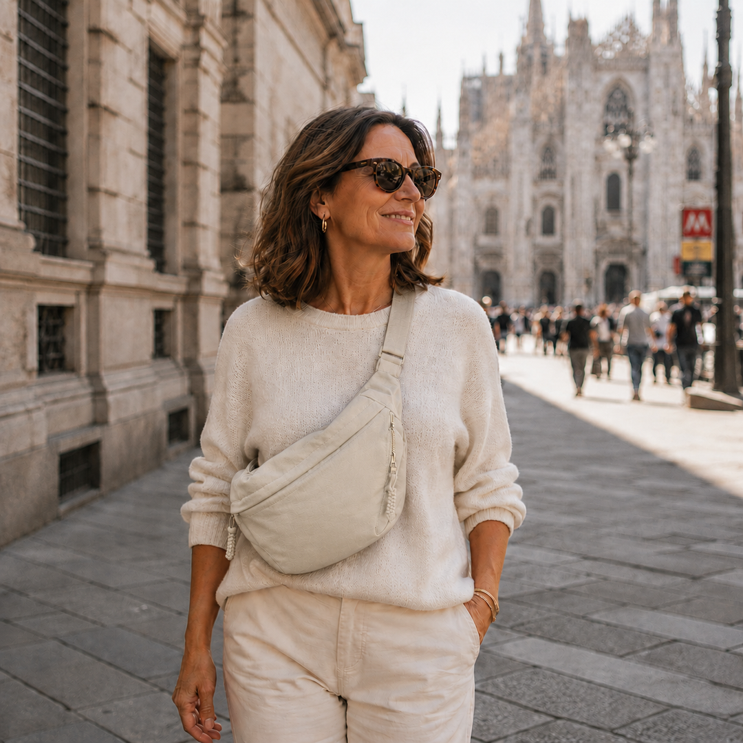 Anneke | Beige schoudertas