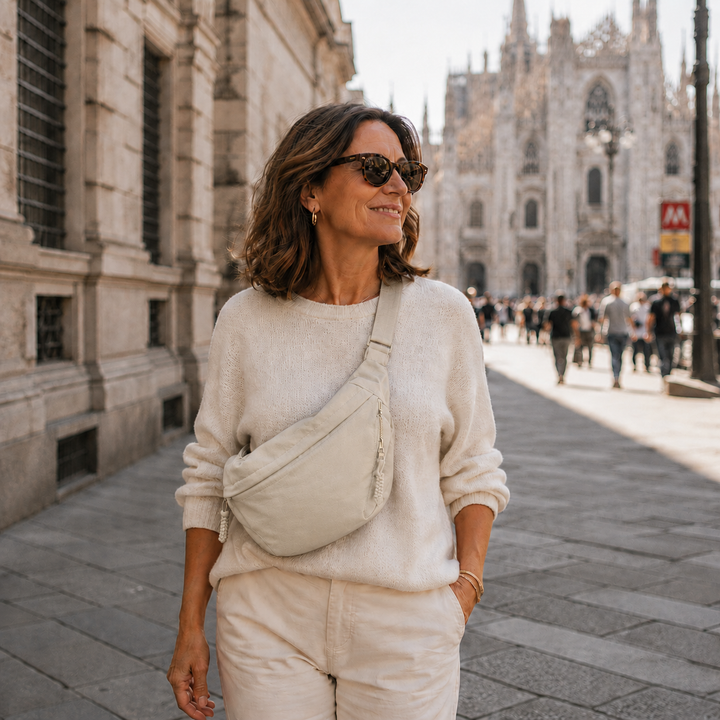 Anneke | Beige schoudertas