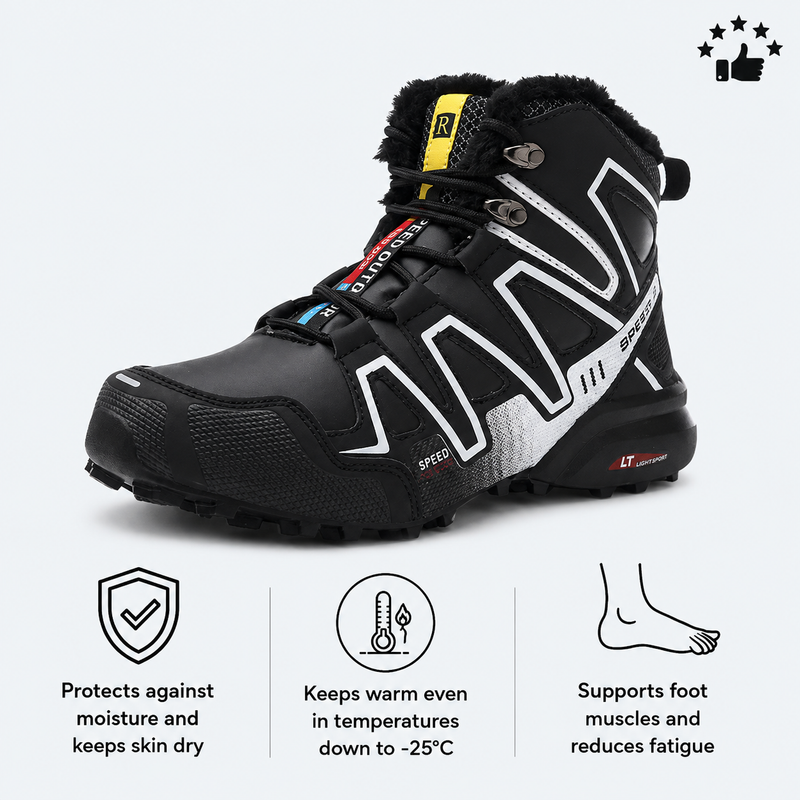 Arne | Zwarte hoge trailschoenen
