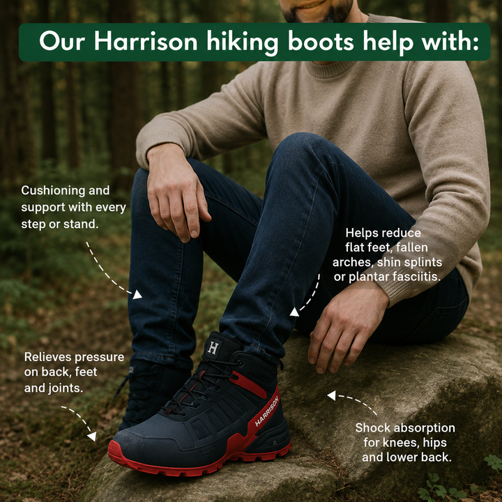 Arne | Zwarte hoge trailschoenen