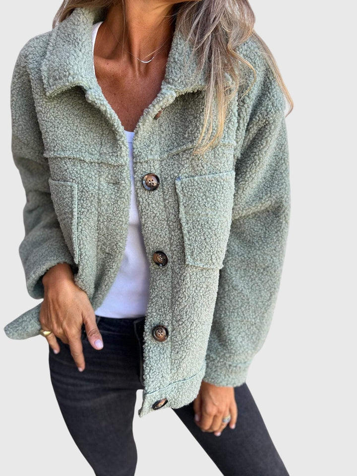 Brechtje | Elegante jas in geel en groen