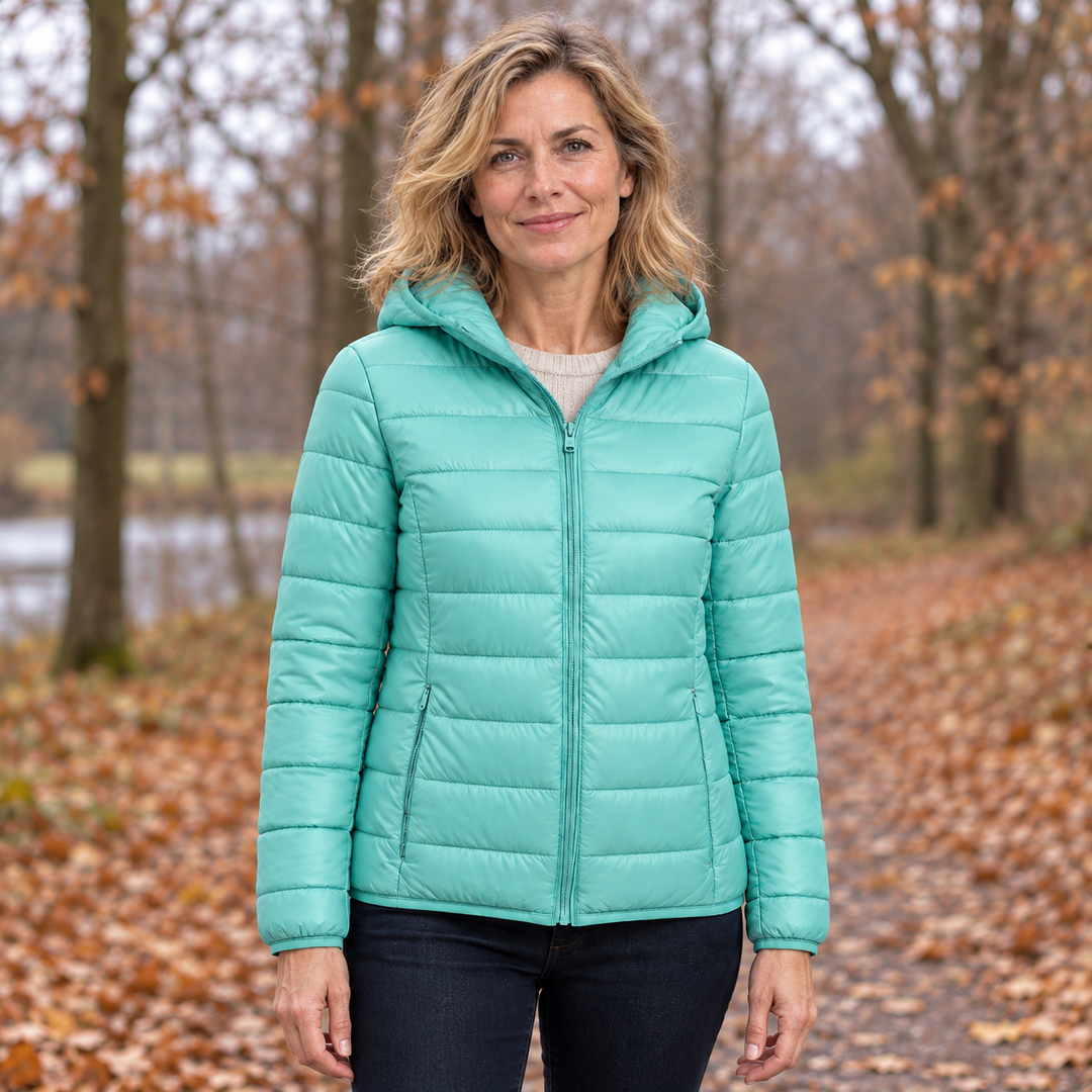 Bregje | Gewatteerde tussenjas in mintgroen