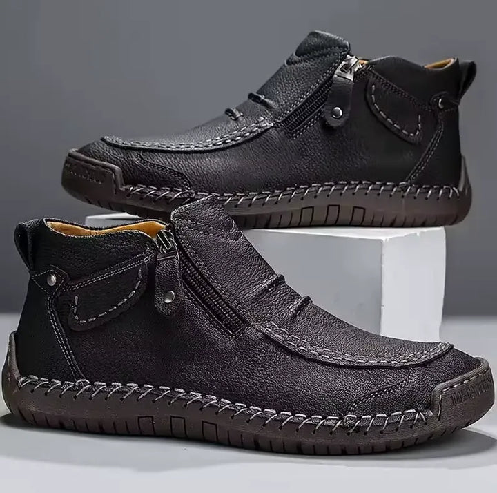 Chris | Bruine casual schoenen met rits