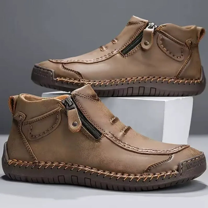 Chris | Bruine casual schoenen met rits