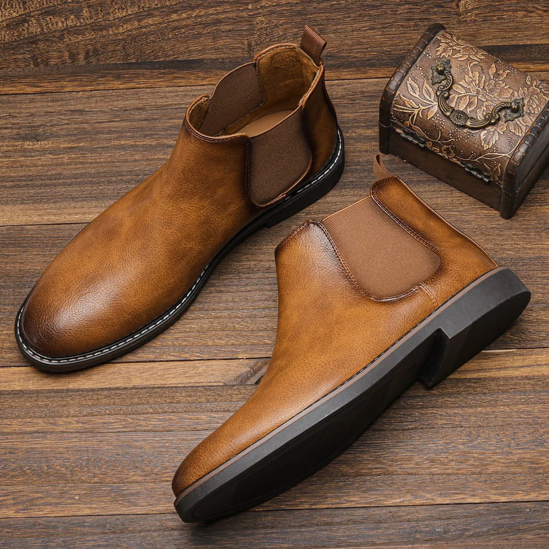 Christiaan | Bruine klassieke chelseaboots
