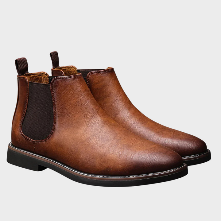 Christiaan | Bruine klassieke chelseaboots