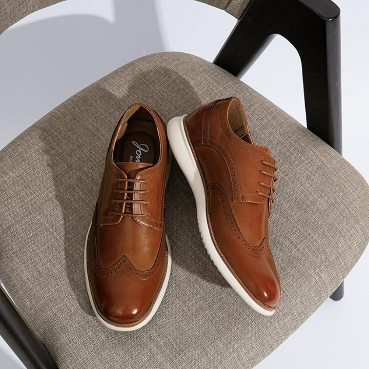 Dion | Bruine brogue-veterschoenen
