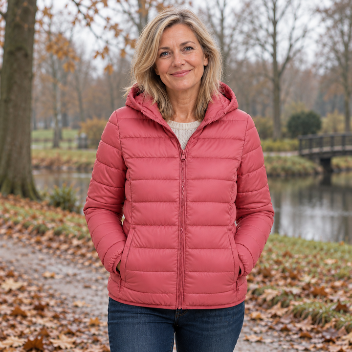 Dorien | Gewatteerde tussenjas in roze