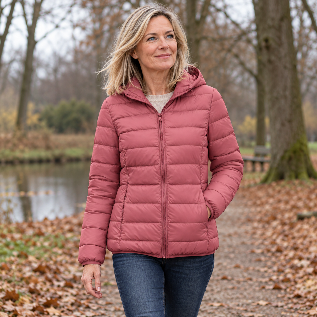 Dorien | Gewatteerde tussenjas in roze