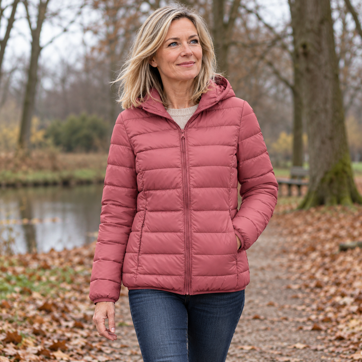 Dorien | Gewatteerde tussenjas in roze