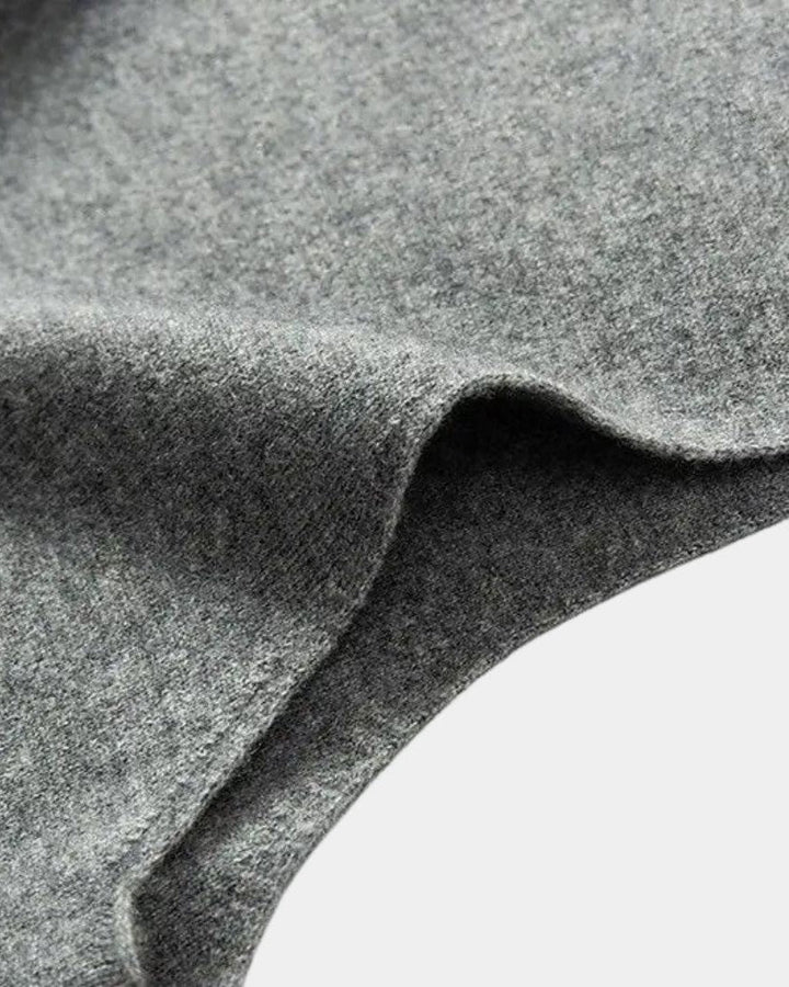 Durk | Marineblauw gebreid gilet met knopen