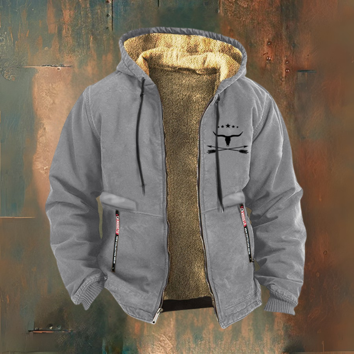 Edwin | Zwart jack met teddyvoering en capuchon