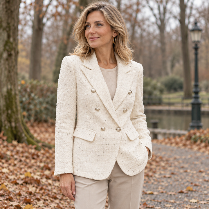 Elske | Luchtige blazer van licht tweed